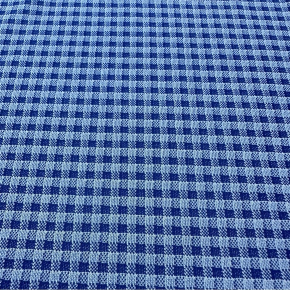 Footjoy Blue and White Gingham Patterned Golf Polo Size Large Mens - Picture 5 of 6